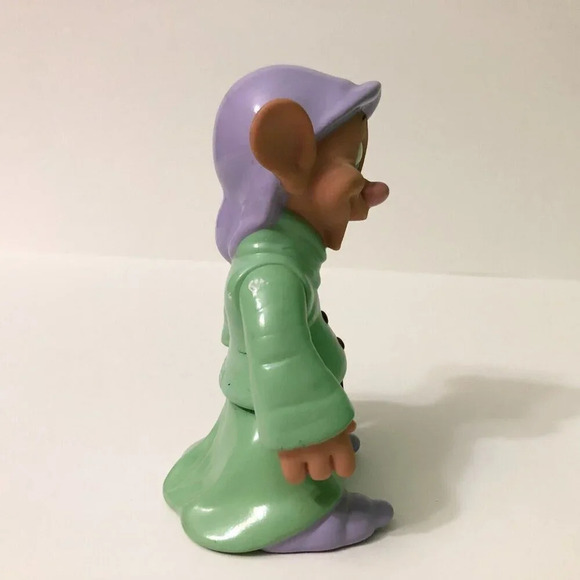 Vtg 1990s Disney Snow White And The Seven Dwarfs Dopey Vinyl Figure - Picture 11 of 16
